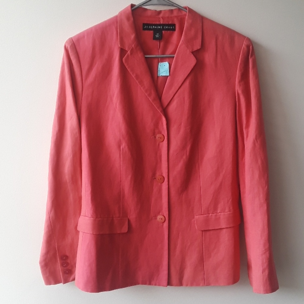 🍁🍁🍁Josephine  Chaus  Coral Blazer  New Size 10